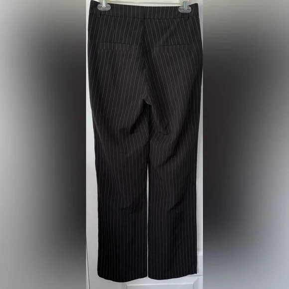 Adika Like New Black Lucille Pinstripe Vest & Pants Set